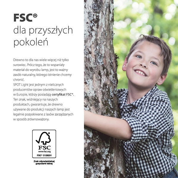 Kinkiet Finn 1xLED Zintegrowany 2100lm 2700K 24W Dąb Olejowany/Szkło Biało-Przezroczyste 4032974