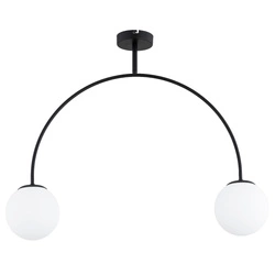 Lampa sufitowa ALFA BENDO CZARNA & BIAŁA 2xE14 75cm | 62514