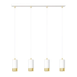 Lampa wisząca Emibig FUMIKO 4 WH/GOLD 815/4