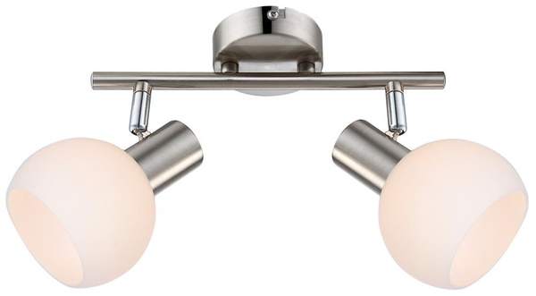 Lampa sufitowa/ścienna MAURO listwa 92-61591 satyna nikiel 2x4W E14 LED RGB z pilotem