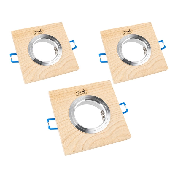 Zestaw opraw typu downlight Vitar Wood Square 3xGU10 Max.6W LED Dąb olejowany 2015374