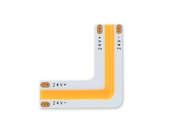 Łącznik do taśm COB LED CLICK kątowy 2700K 10 mm 2 PIN Typ L 12W