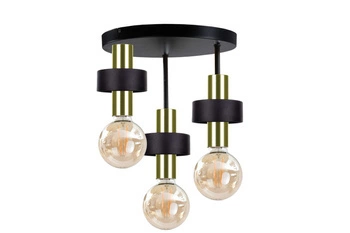 Lampa sufitowa 3xE27 UNICA BLACK/GOLD