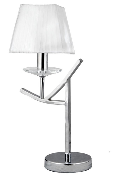 Lampa stołowa/nocna VALENCIA 41-84609 chrom/biały 1x40W E14