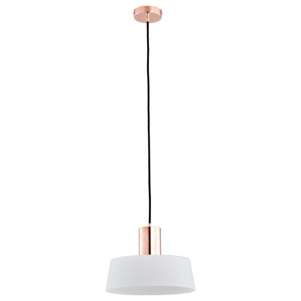 Lampa wisząca zwis LUX miedź/biały śr.30cm