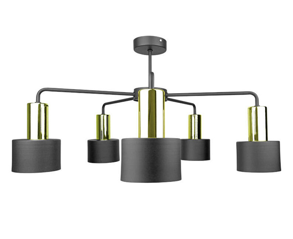 Lampa sufitowa 5xE27 LUCE BLACK/GOLD