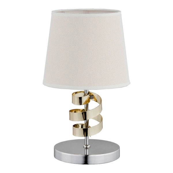 Nowoczesna lampa stojąca stołowa SANDRA I chrom śr. 20cm