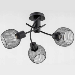 Nowoczesna lampa sufitowa WATSA 3xE27 wys. 27cm | czarny