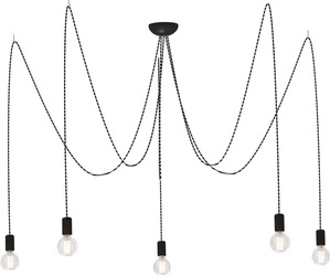 Lampa wisząca SPIDER GRAY V kable 5x3m E27 | szary 6791