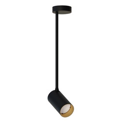 Lampa punktowa natynkowa MONO LONG M wys. 36cm GU10 | czarny/złoty 7674