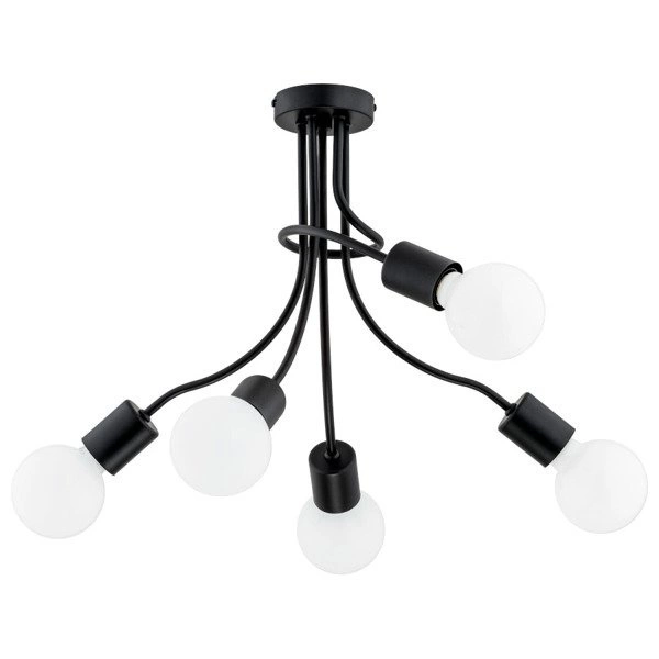 Lampa sufitowa nowoczesna PLENA V czarny śr. 46cm