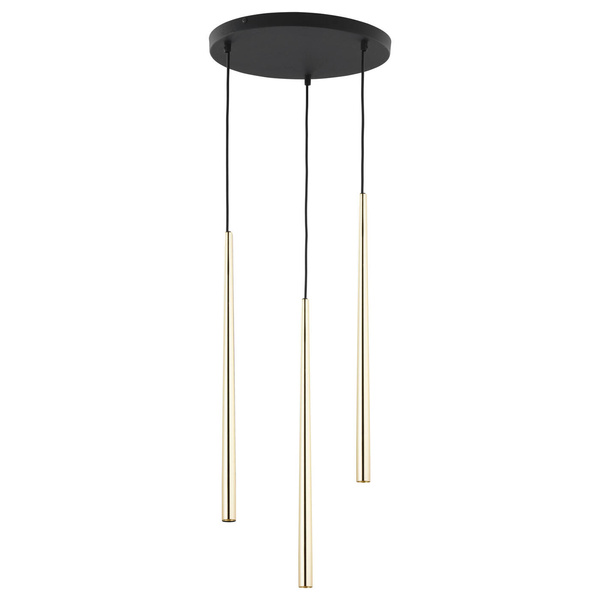 Nowoczesna lampa wisząca PIANO GOLD 3x G9 10W | złoty