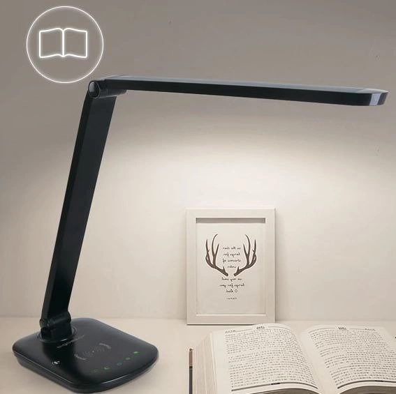 Lampa biurkowa LIGHT06 czarana z ładowarką indukcyjną