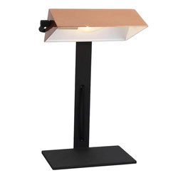 Lampa gabinetowa/biurkowa BANKIER 41-78346 czarno-miedziana 1x40W E14