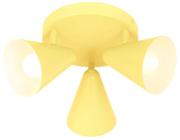 Nowoczesna lampa sufitowa AMOR plafon 98-68828 bananowa 3xE14