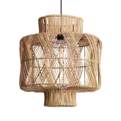 Lampa Wisząca Boho z Rattanu Zewnętrzna Abruzzo Martina 40cm E27