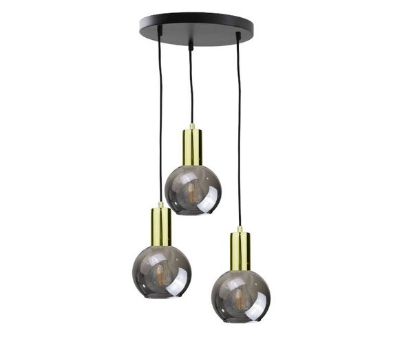 Lampa wisząca 3xE27 SUPRA BLACK/GOLD