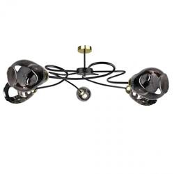 Lampa sufitowa 5xE27 ZAHRA BLACK/GOLD