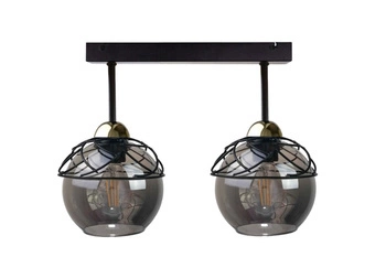 Lampa sufitowa 2xE27 MERA BLACK/GOLD