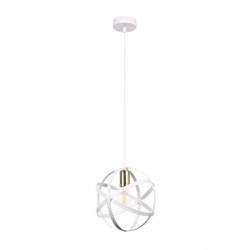 Lampa wisząca 1xE27 POLA WHITE/GOLD