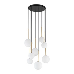 Lampa wisząca KARO VIII szer. 43cm 8xG9 | czarny 10934