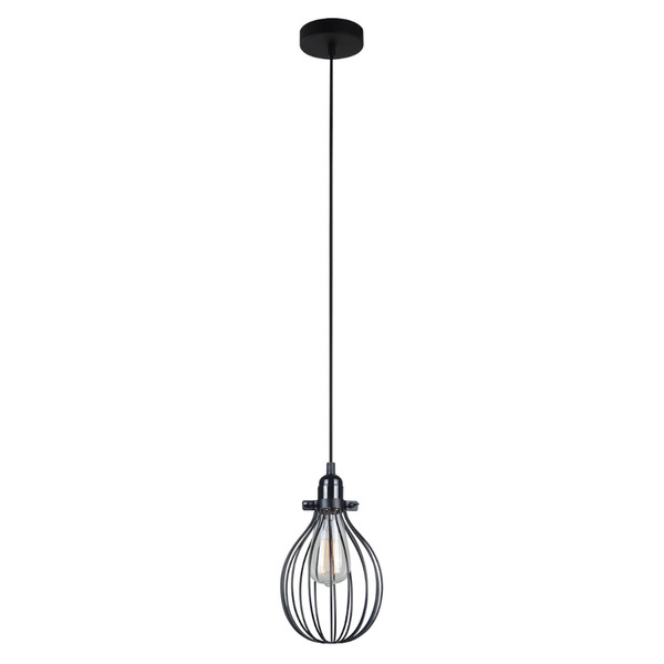 Lampa wisząca Lesto śr. 15cm E27 | czarny