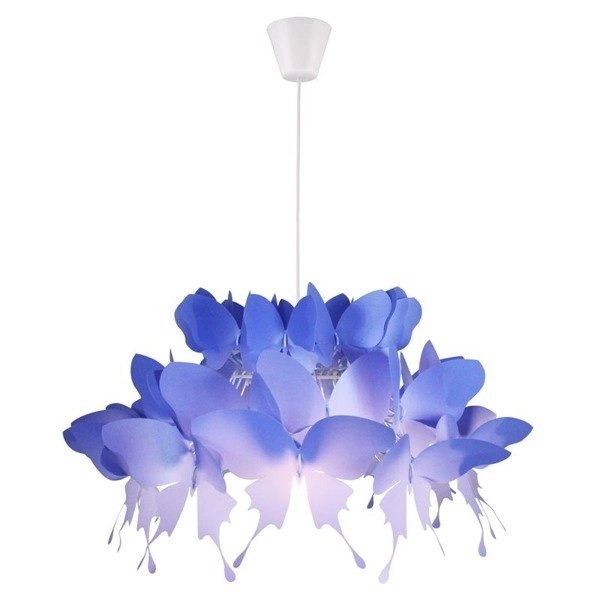 Lampa wisząca FARFALLA niebieska 50cm