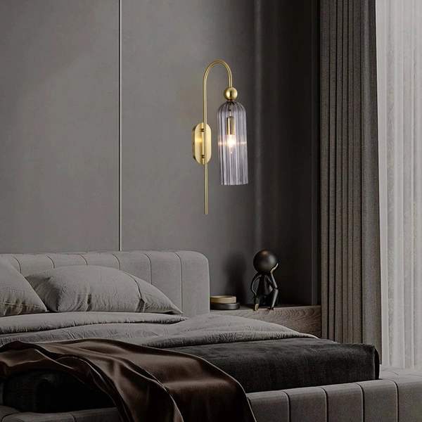 Kinkiet Piega, złoty/dymiony, 1x40W E14