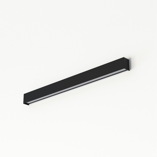 Kinkiet STRAIGHT WALL LED BLACK M 92cm T8 16W ciepła 3000K | czarny