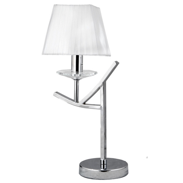 Lampa stołowa/nocna VALENCIA 41-84609 chrom/biały 1x40W E14