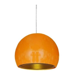 Lampa wisząca PICTOR 31-15143 pomarańczowa ze złotym odbłyśnikiem 1x60W E27