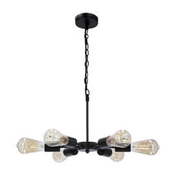 Lampa wisząca SPARTA, 36-09395, czarna, 6x60W E27