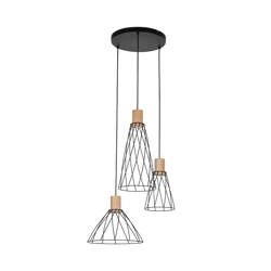 MODESTO WOOD SOSNA LAMPA WISZACA 3 KOŁO