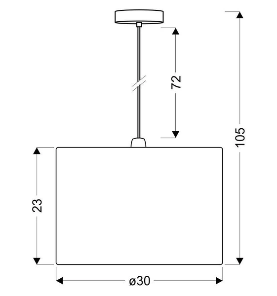 Lampa wisząca SENECA 30 cm 31-02969 chrom + czarne kryształki 1x40W E27