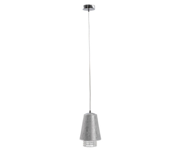 Lampa wisząca 1xE27 MOLLY CRYSTAL SILVER