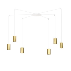 Lampa wisząca Emibig TRAKER 6 WH/GOLD 527/6