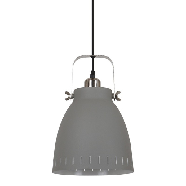 Lampa wisząca FRANKLIN śr. 21cm E27 | szary/nikiel