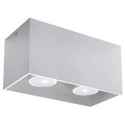 Plafon QUAD MAXI, Aluminium, Biały, GU10 2X40W, SL.0380