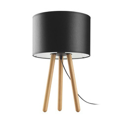 Minimalistyczna lampka nocna sosna TOKYO E27 60W wys. 52cm | czarny