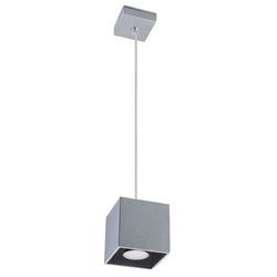 Lampa wisząca Sollux QUAD 1 Aluminium szary 12W LED, SL.0061