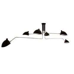 Lampa sufitowa Davis szer. 280cm 6xE27 | czarny