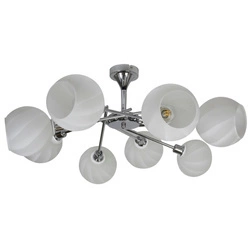 Lampa sufitowa RAUL 38-72290 chromowa z białymi kloszami 8x40W E14