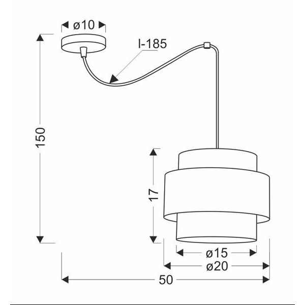 Lampa wisząca CORK, 31-18571, biały/beżowy, 1x40W E27