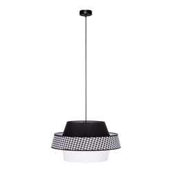 Preto Pepito Lampa Wisząca 1xE27 Max.60W Czarny/Czarny/Pepitka-Czarny-Biały