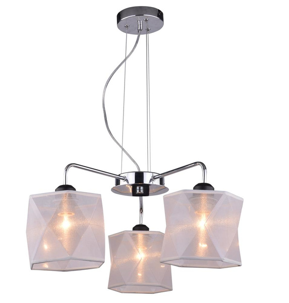 Lampa wisząca NOSJA 33-58720 chrom/biały 3x40W E27