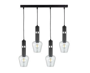 Lampa wisząca 4xE27 VERBUM BLACK/SILVER