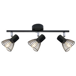 Lampa sufitowa FLY listwa 93-61911 czarny/chrom 3xE14