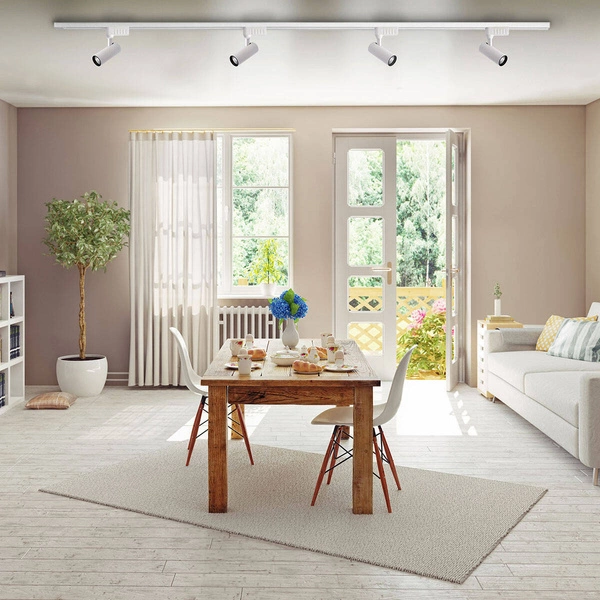 Reflektor do szynoprzewodu jednofazowego ROCCA, biały, 1x10W LED, barwa neutralna 4000K