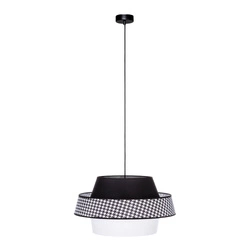 Preto Pepito Lampa Wisząca 1xE27 Max.60W Czarny/Czarny/Pepitka-Czarny-Biały