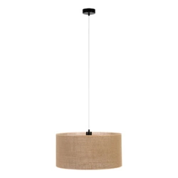 Jute Lampa Wisząca 1xE27 Max.60W Czarny/Transparentny/PVC/Beżowy 16910104